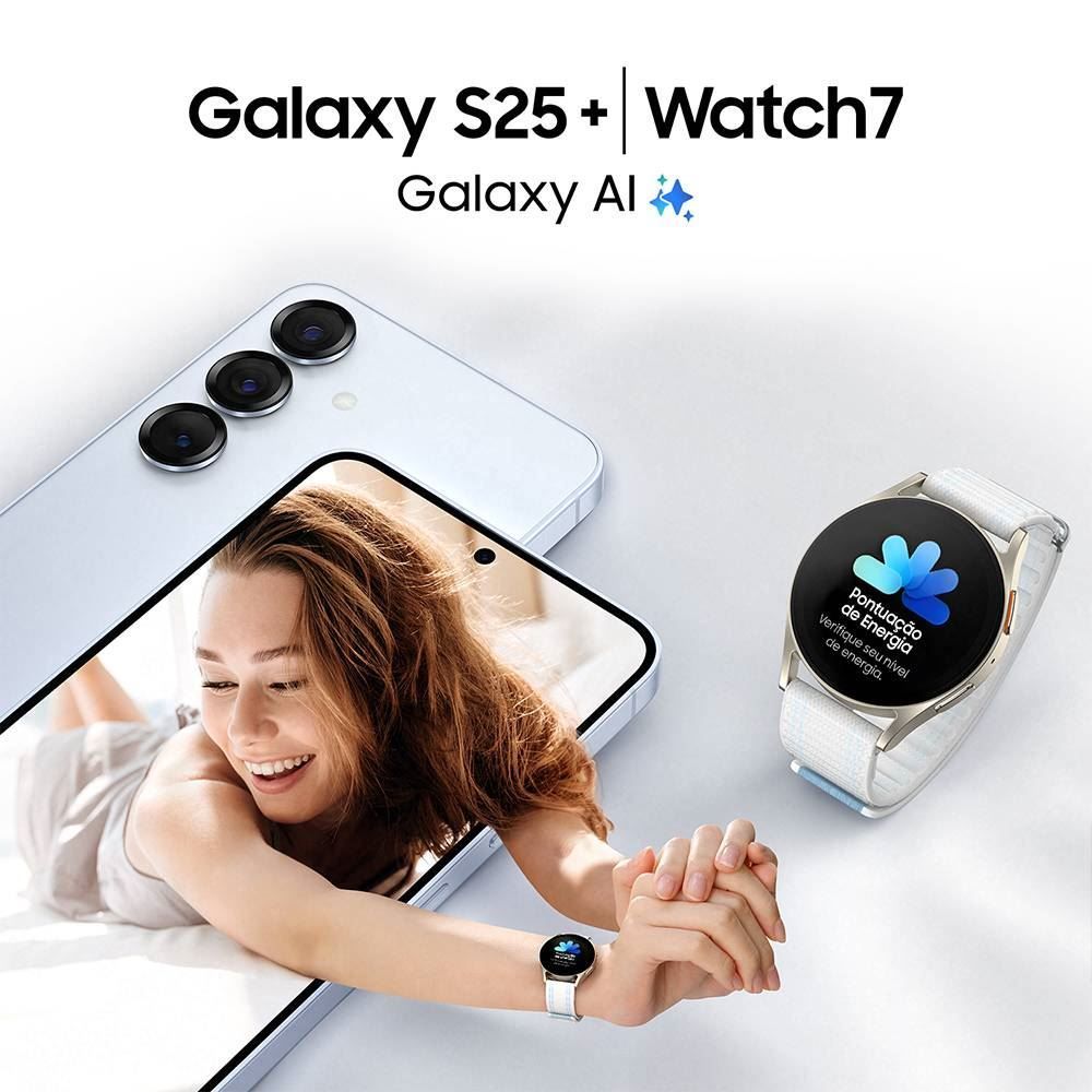 Celular Smartphone Samsung Galaxy S25+ 5G 12Gb Ram 256Gb - Prata