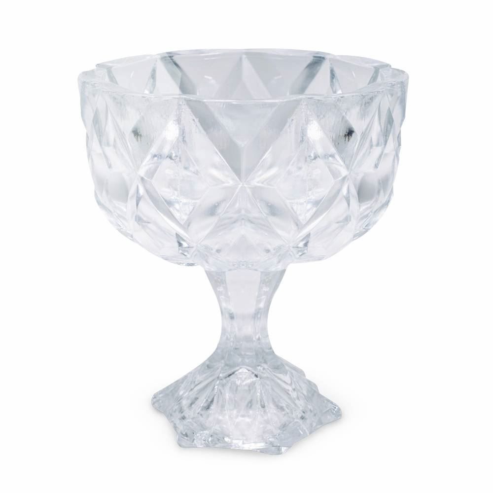 Centro De Mesa Com Pé Inga 13Cm - Vidro