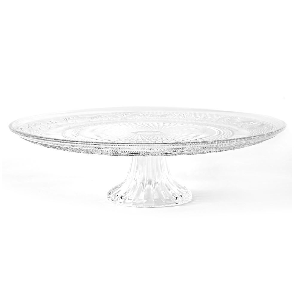 Centro De Mesa Com Pé Karin Hauskraft 32,5Cm - Vidro Transparente 