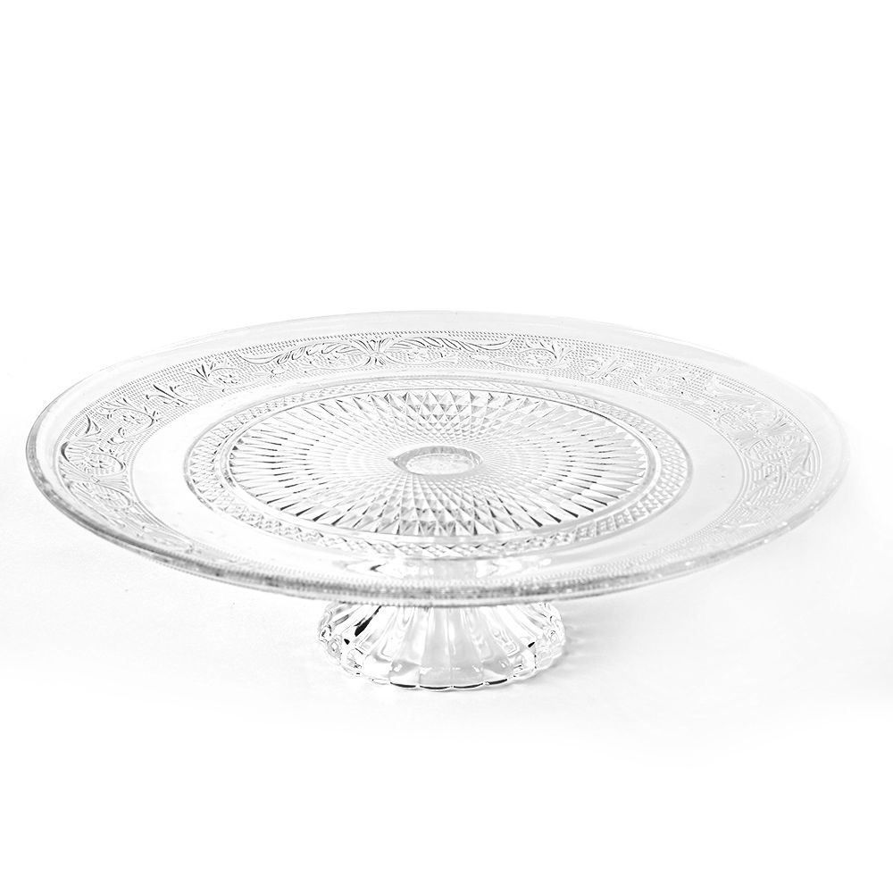 Centro De Mesa Com Pé Karin Hauskraft 32,5Cm - Vidro Transparente 