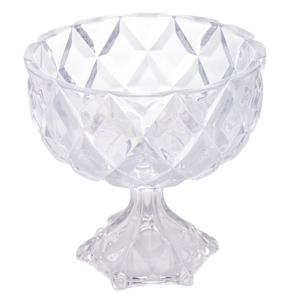 Centro De Mesa Com Pé Lyor Deli 24,5Cm - Cristal