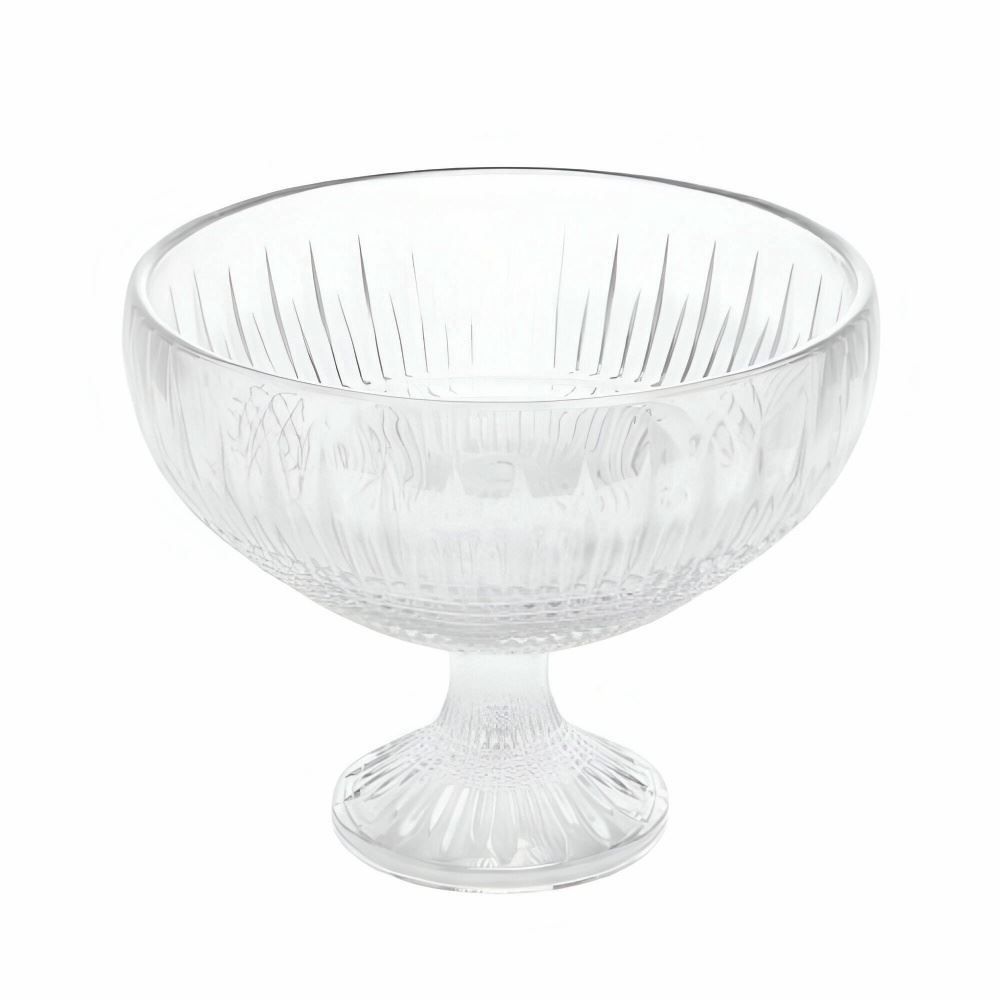 Centro De Mesa Com Pé Queen Wolff 25 Cm - Transparente