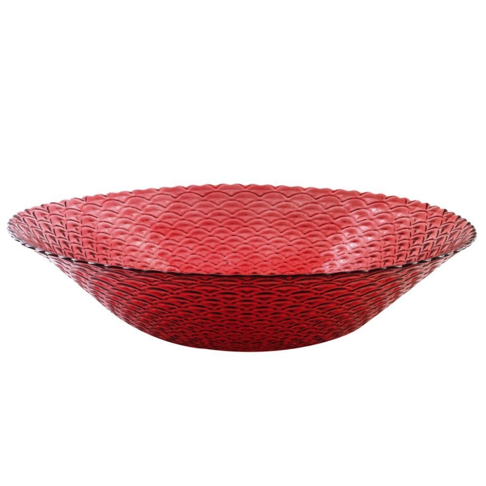 Centro De Mesa Escamado Vitazza 39 Cm - Vermelho