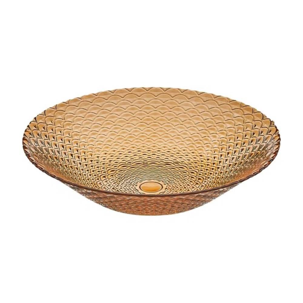 Centro De Mesa Escamado Vitazza 40Cm  - Âmbar 