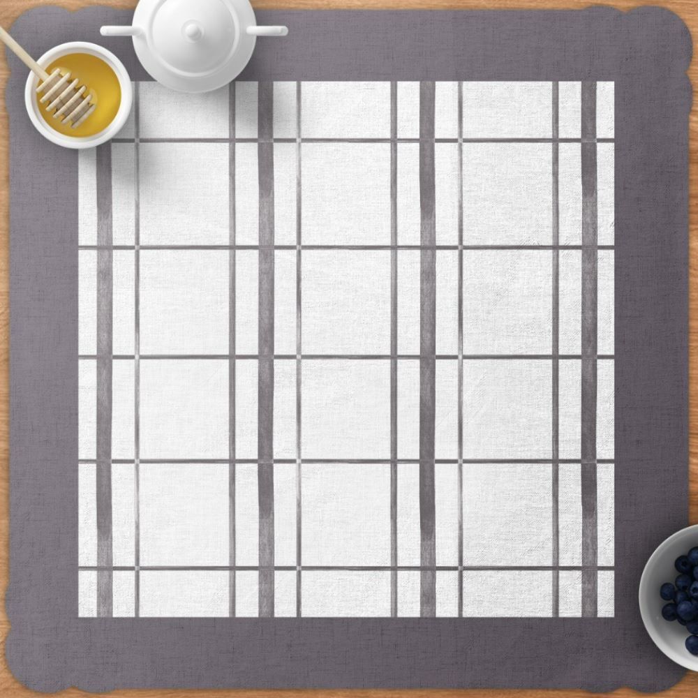 Centro De Mesa Viena 65X65 Cm Havan Casa - Linho Cinza Urbano