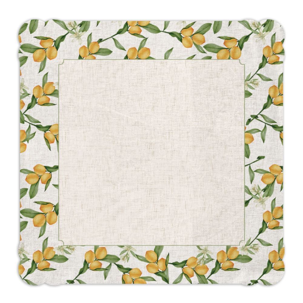 Centro De Mesa Viena 65X65 Cm Havan Casa - Limão Siciliano