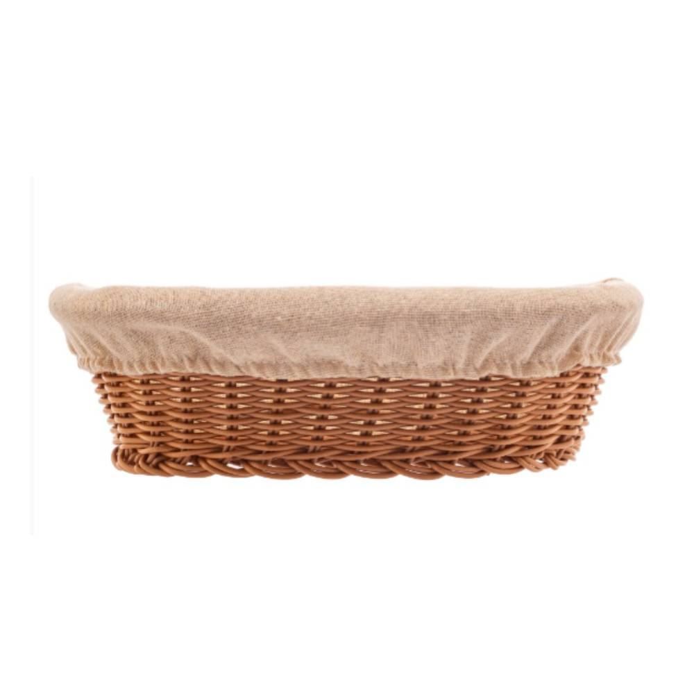 Cesta De Pão Oval Lyor 27X20cm - Tecido Natural