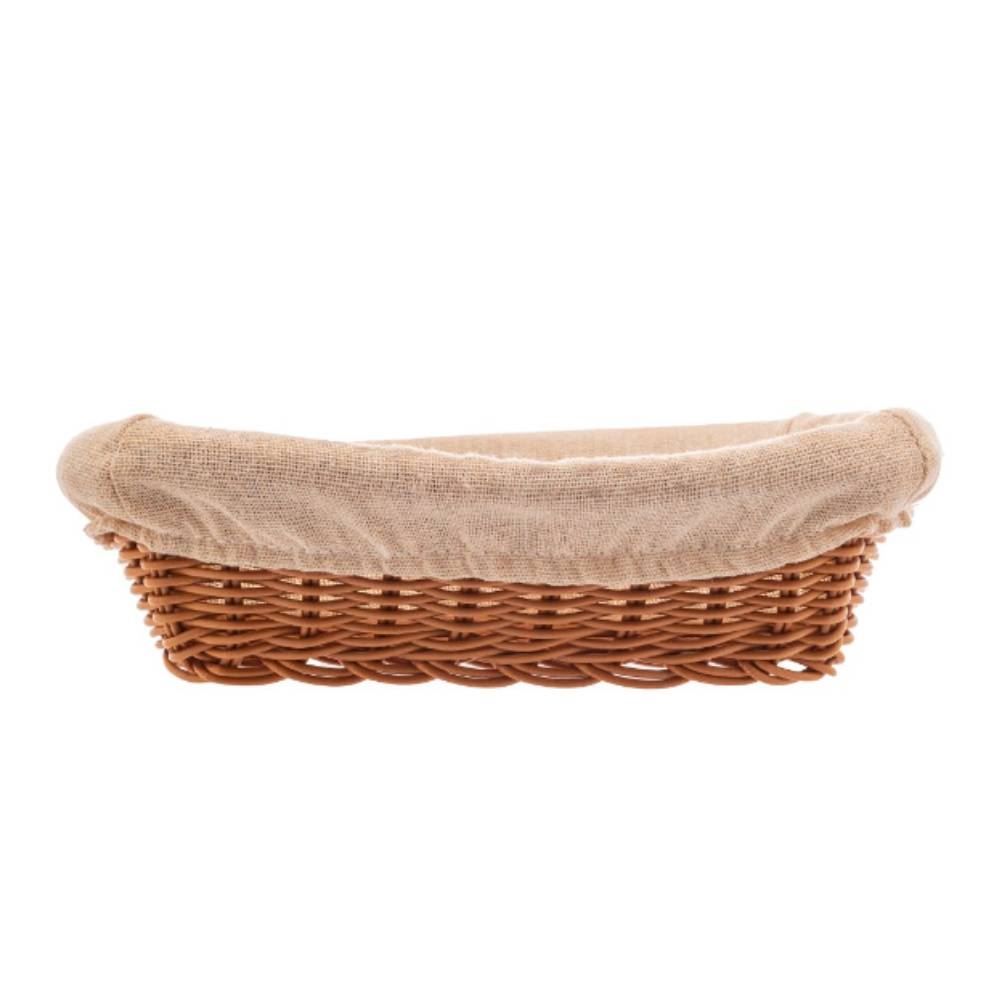 Cesta De Pão Retangular Lyor 24X17cm - Tecido Natural