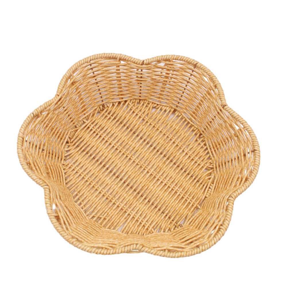 Cesta Decorativa Flor Trama Havan Casa 30Cm - Natural