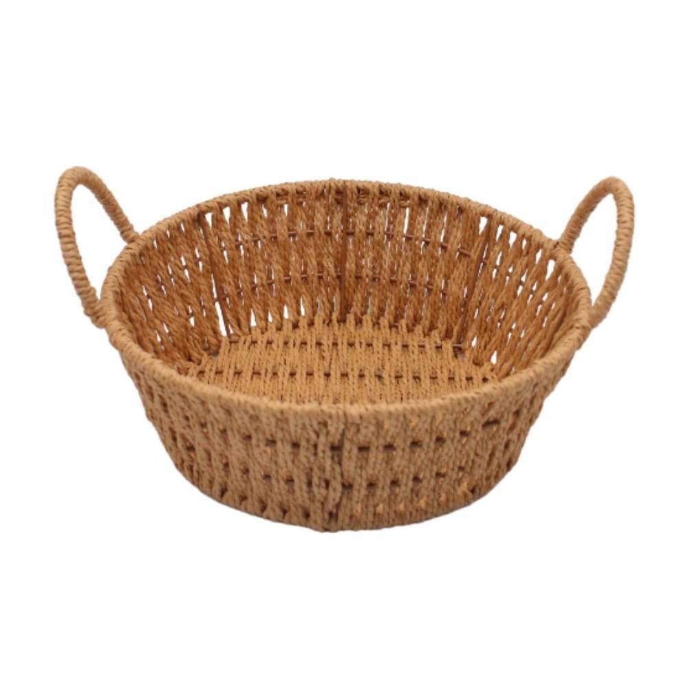 Cesta Redonda Com Alça Havan Casa 22Cm - Natural