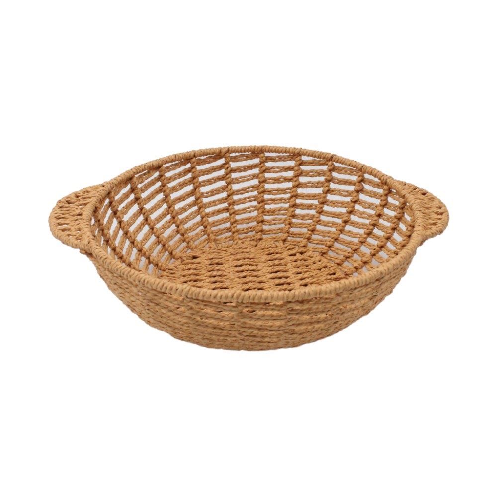 Cesta Redonda Com Alça Havan Casa 28Cm - Natural