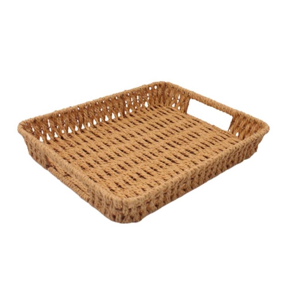 Cesta Retangular Com Alça Havan Casa 25Cm - Natural