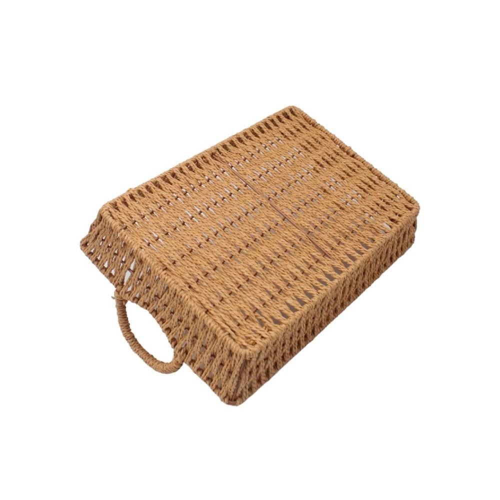 Cesta Retangular Com Alça Havan Casa 27Cm - Natural