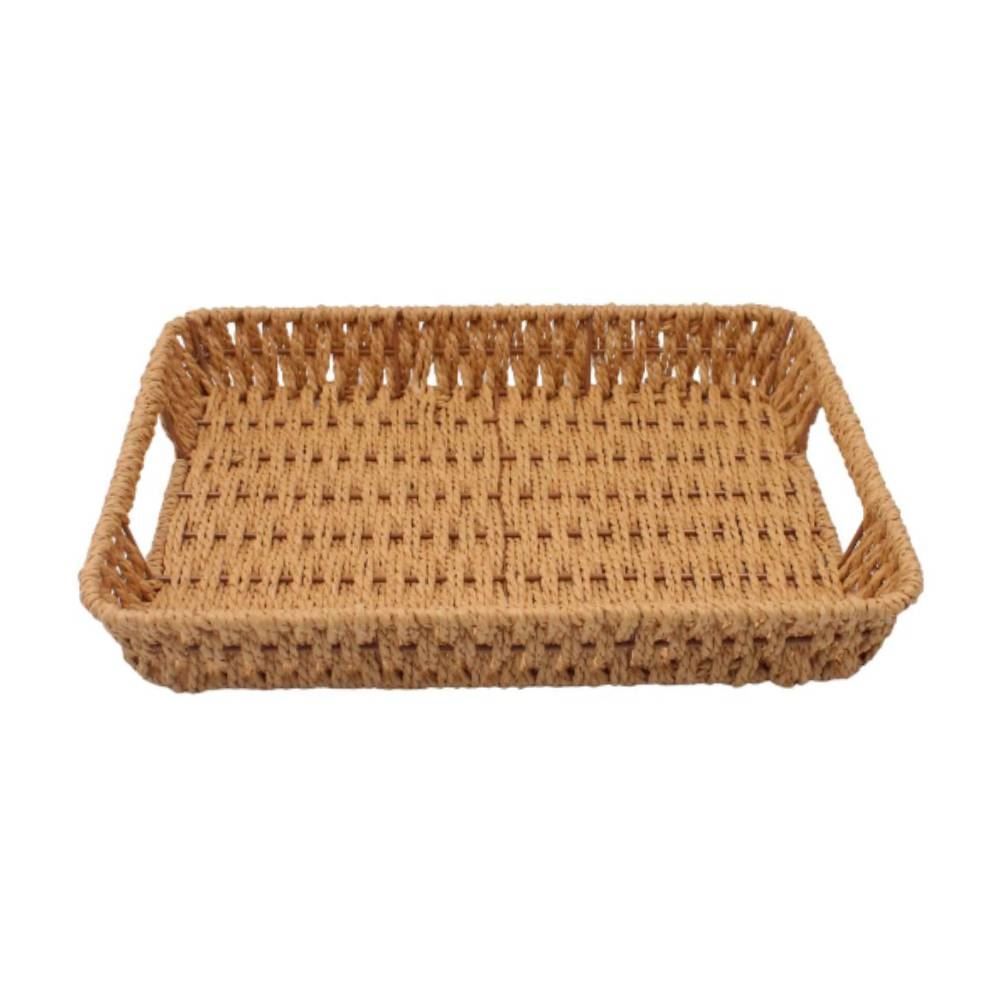 Cesta Retangular Com Alça Havan Casa 29Cm - Natural