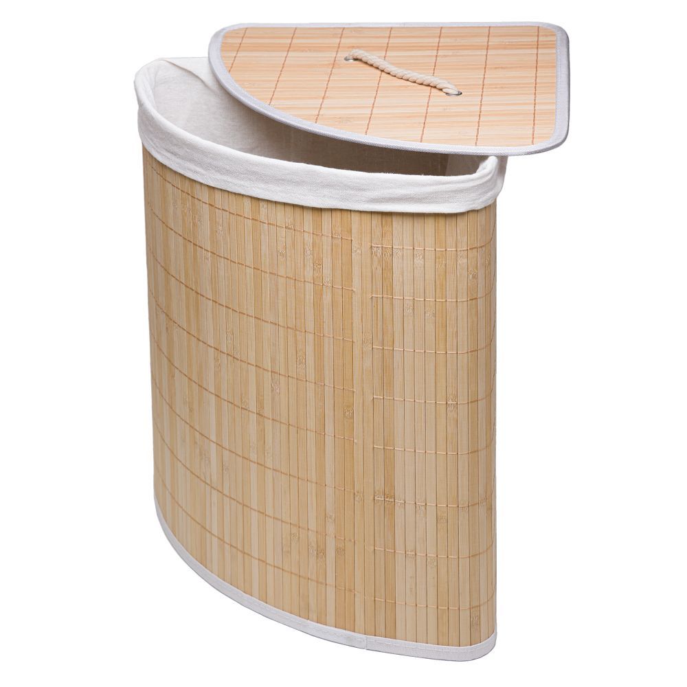Cesto de Roupas de Bambu com Tampa Triangular Lyor