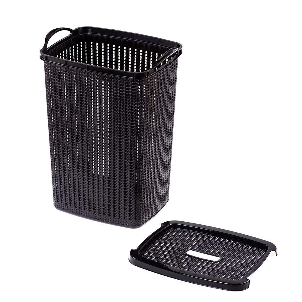 Cesto De Roupas Plasútil Trama 40 Litros - Preto