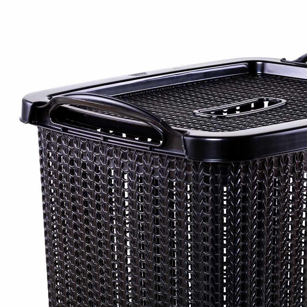 Cesto De Roupas Plasútil Trama 40 Litros - Preto