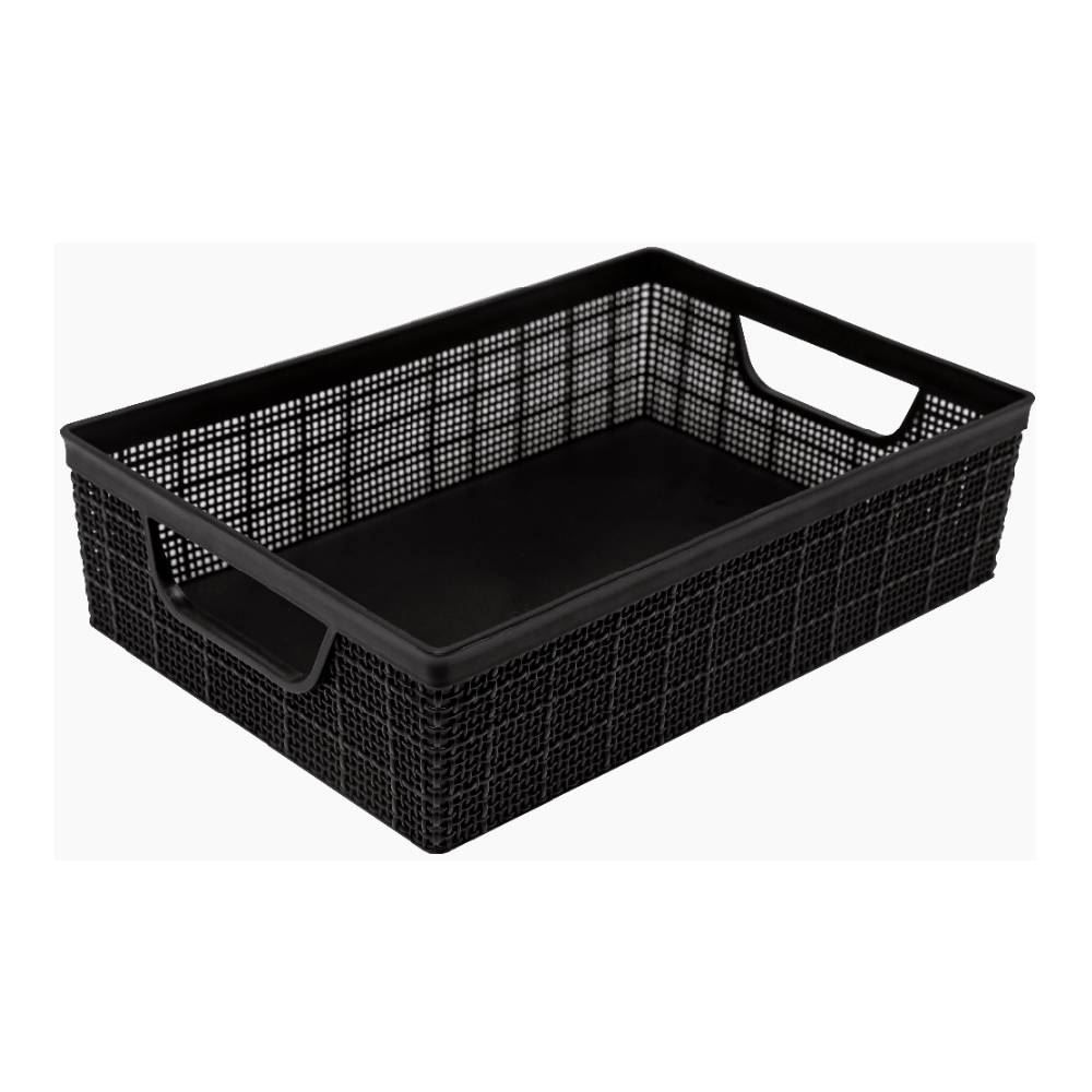 Cesto Organizador Juta Jaguar 2 Litros - Preto 