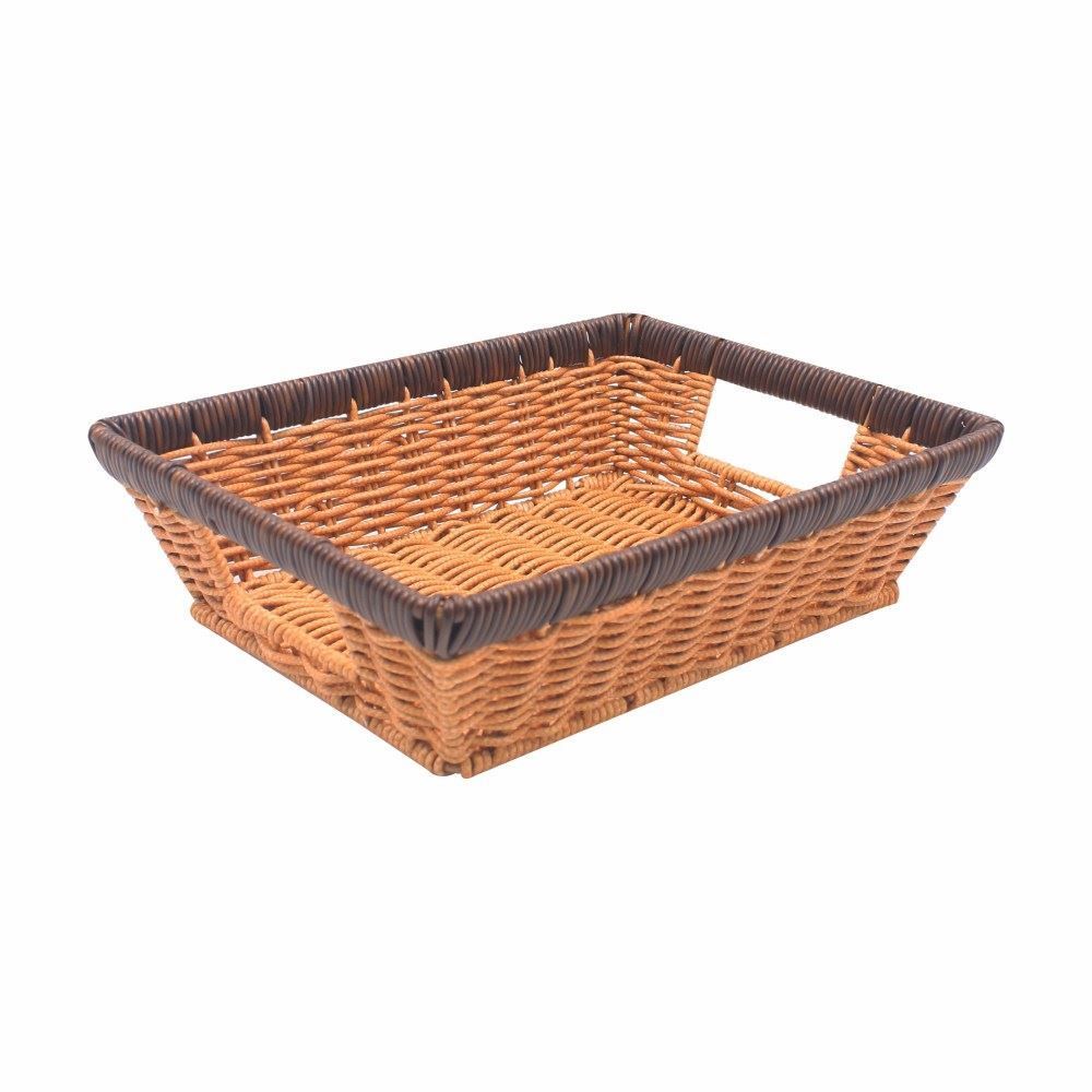 Cesto Retangular Com Alça Vime Havan Casa 32 Cm - Natural