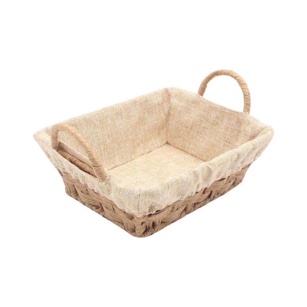 Cesto Retangular Com Forro Havan Casa 24Cm - Natural