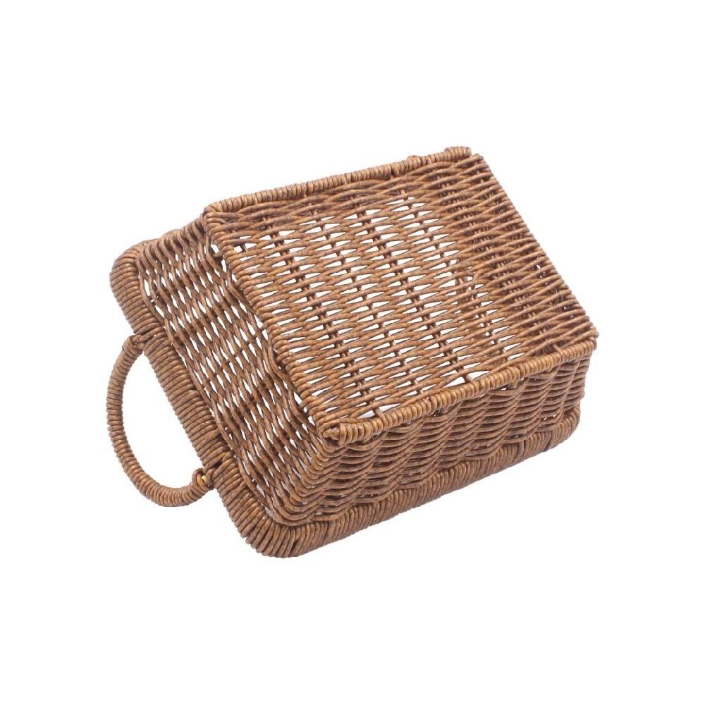 Cesto Retangular Fibra Com Alça Havan Casa 21Cm - Natural