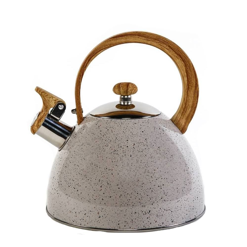 Chaleira Com Apito Aço Inox Baunilha Havan Casa 2,5 Litros - Espelhada