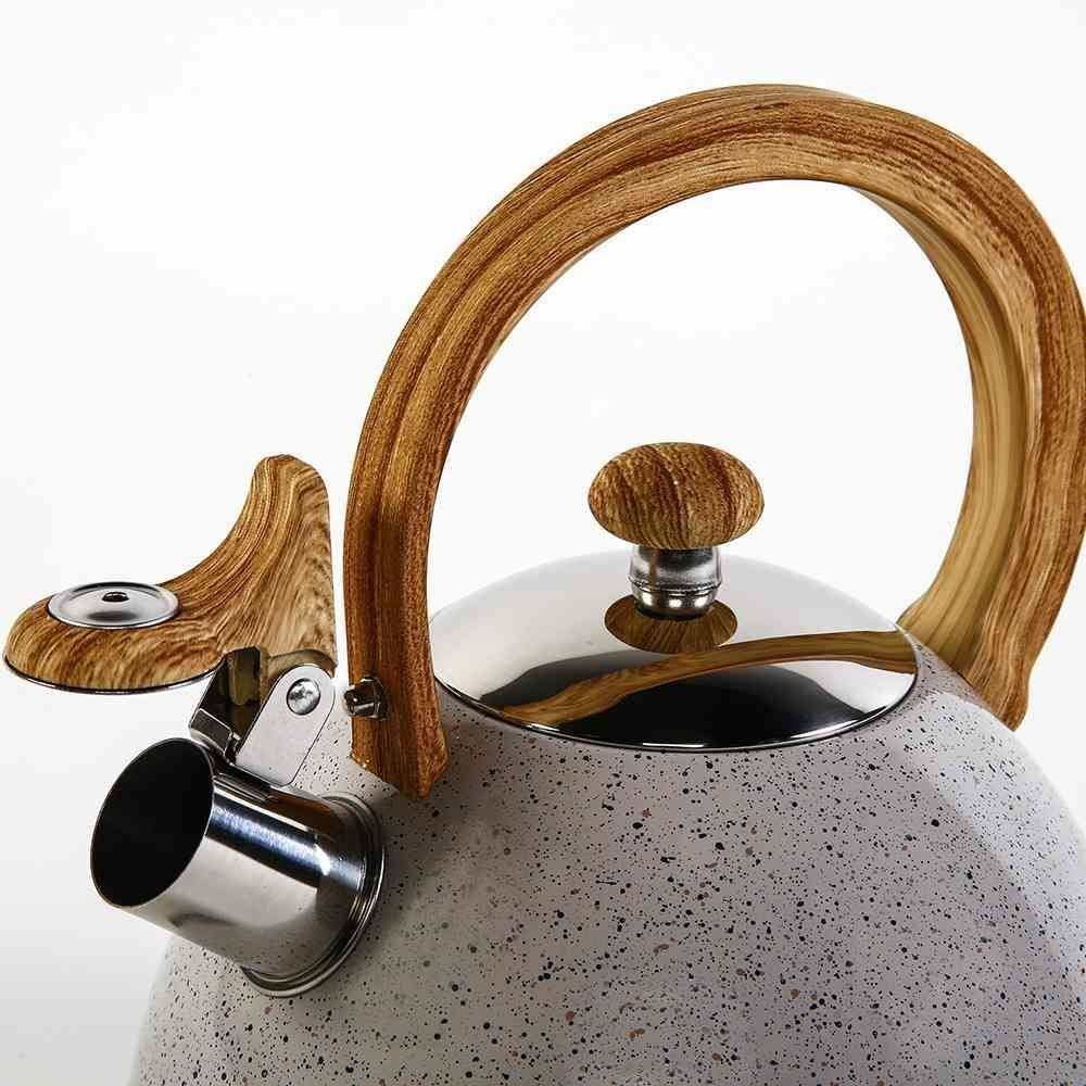 Chaleira Com Apito Aço Inox Baunilha Havan Casa 2,5 Litros - Espelhada