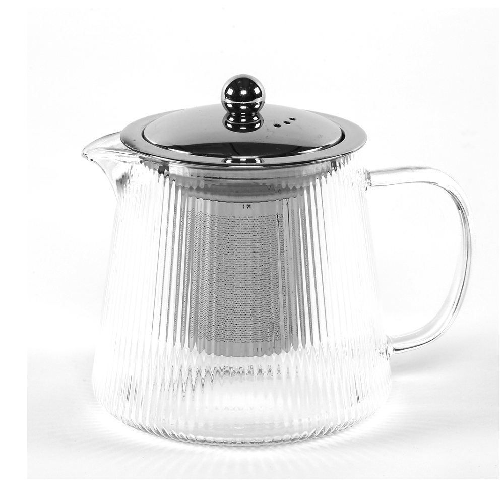 Chaleira De Vidro Com Infusor Lines Wolff 750Ml - Transparente 