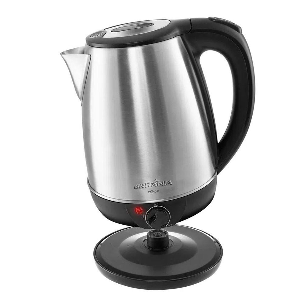 Chaleira Elétrica Britânia 1,8L Inox BCH07I Controle de Tempo