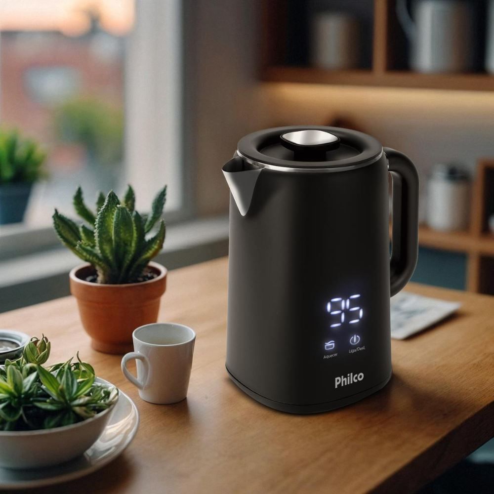 Chaleira Elétrica Philco 1,8L Painel Digital PCH18B