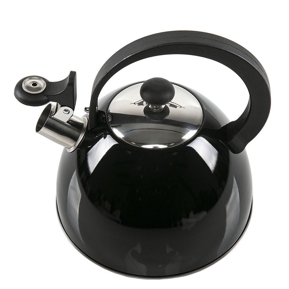 Chaleira Com Apito Aço Inox Havan Casa 2,5 Litros - Preto Espelhado