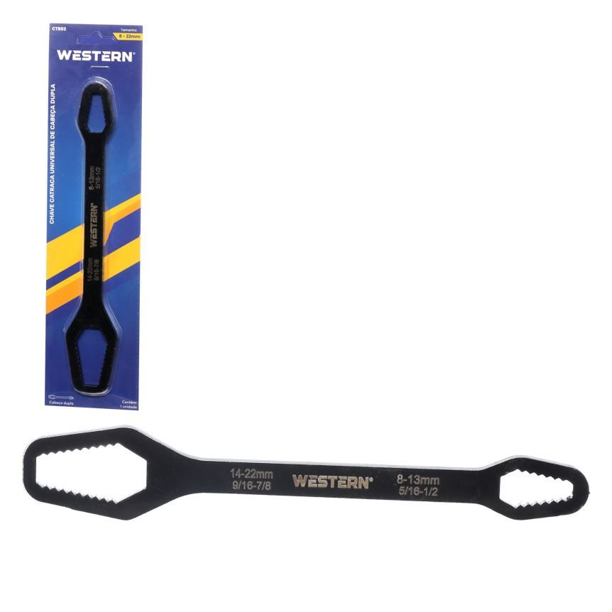 Chave De Boca Universal De 8 A 22Mm Cabeça Dupla