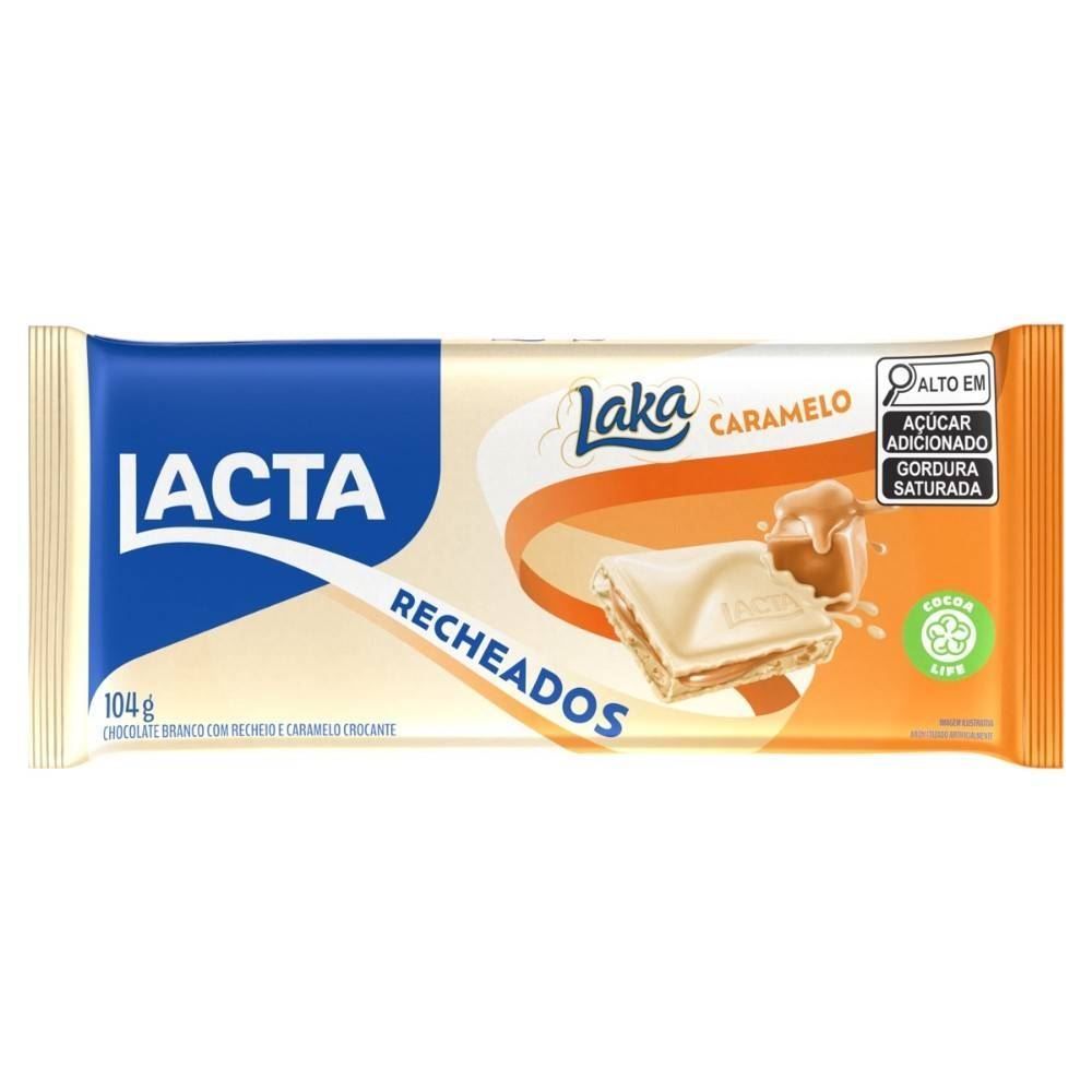 Chocolate Branco Recheado De Caramelo - 104g