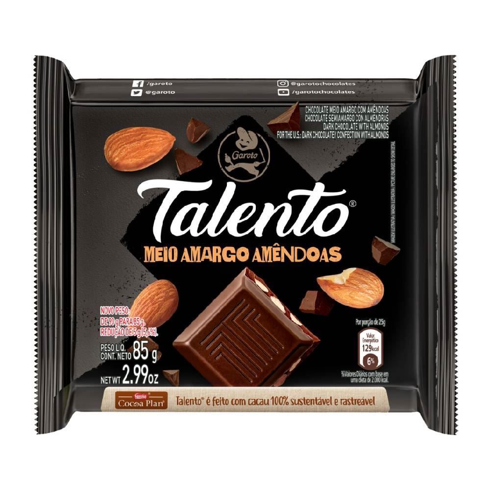 Chocolate Talento Meio Amargo - 85g