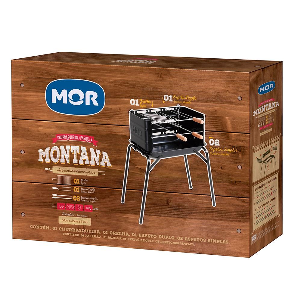 Churrasqueira Montana 3005 Mor - Preto