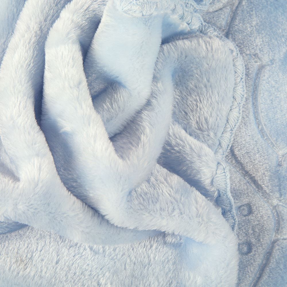 Cobertor De Bebê 100% Poliéster Alto Relevo Yoyo - Azul