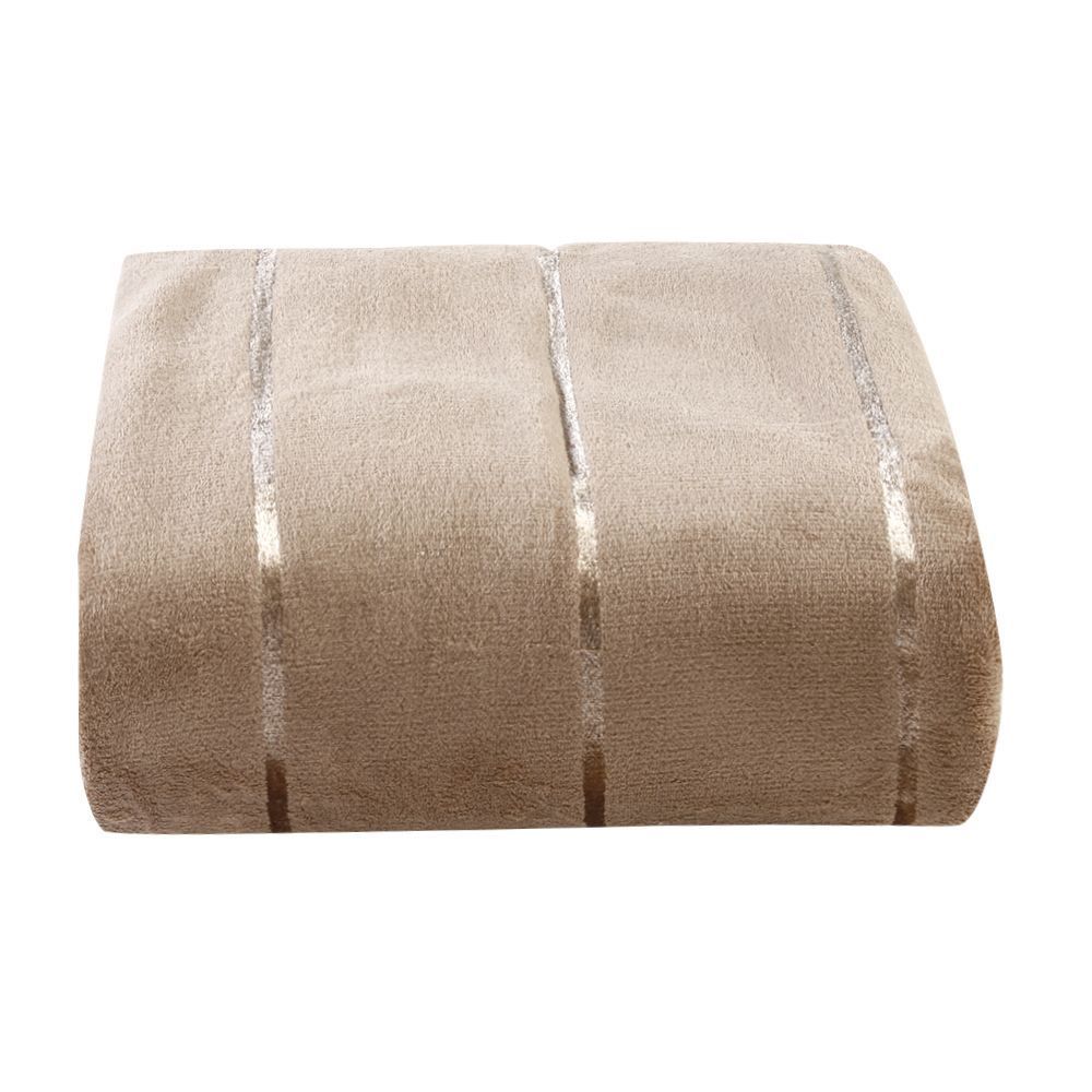 Cobertor Casal 100% Poliéster Elegance Stripe Havan Casa  - Bege 