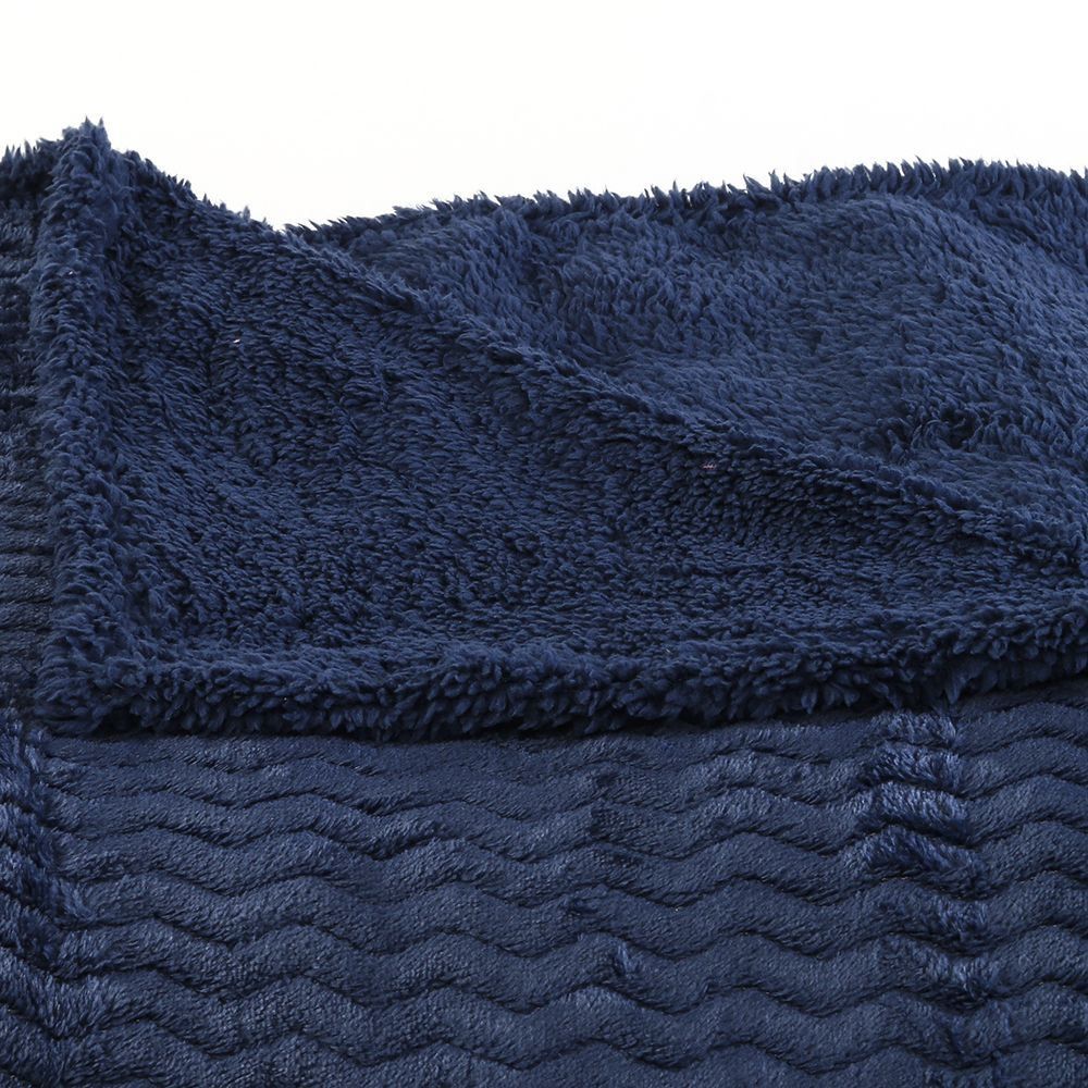 Cobertor Casal Dupla Face Aspen Sherpa Havan Casa - Marinho 