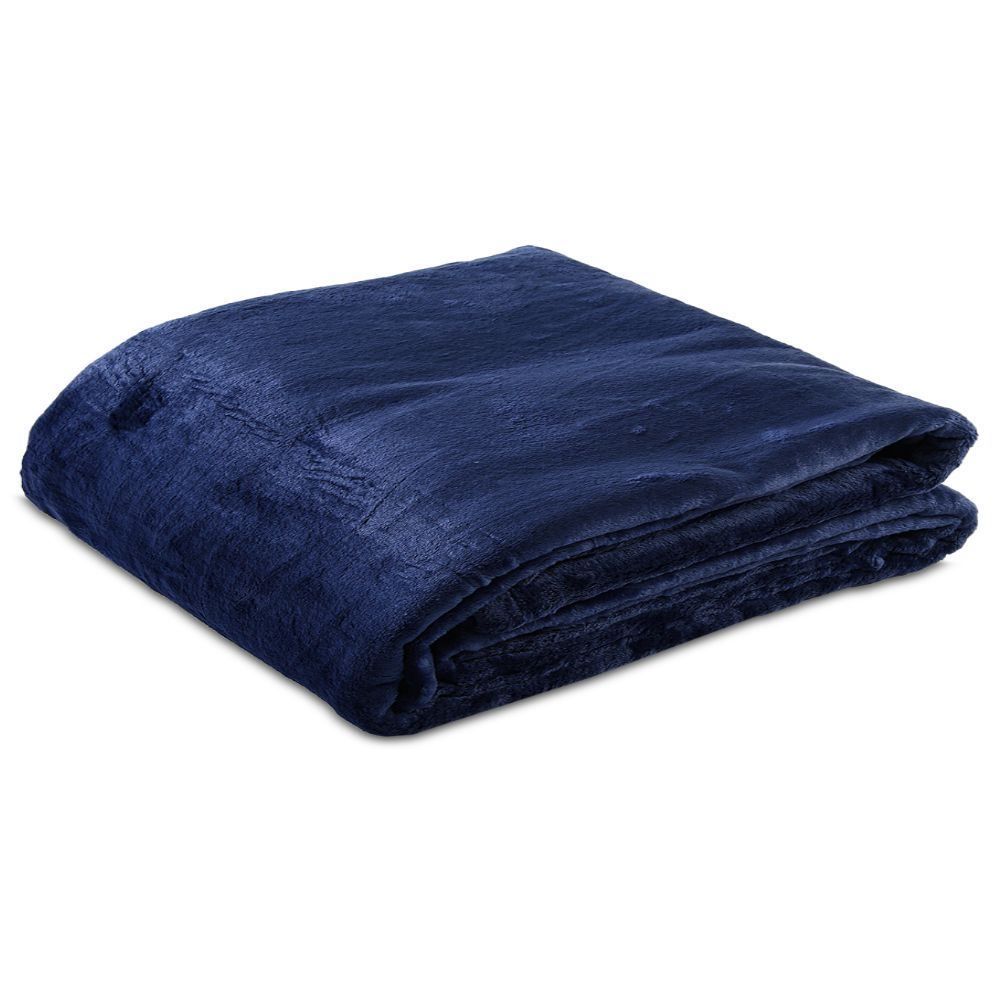 Cobertor Casal Microfibra 100% Poliéster Premier Havan Casa  - Marinho