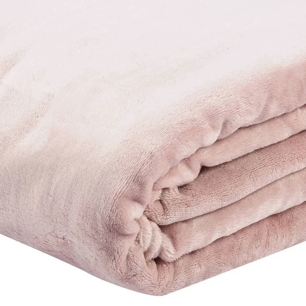Cobertor Casal 100% Poliéster Premier Havan Casa - Rosa Pálido