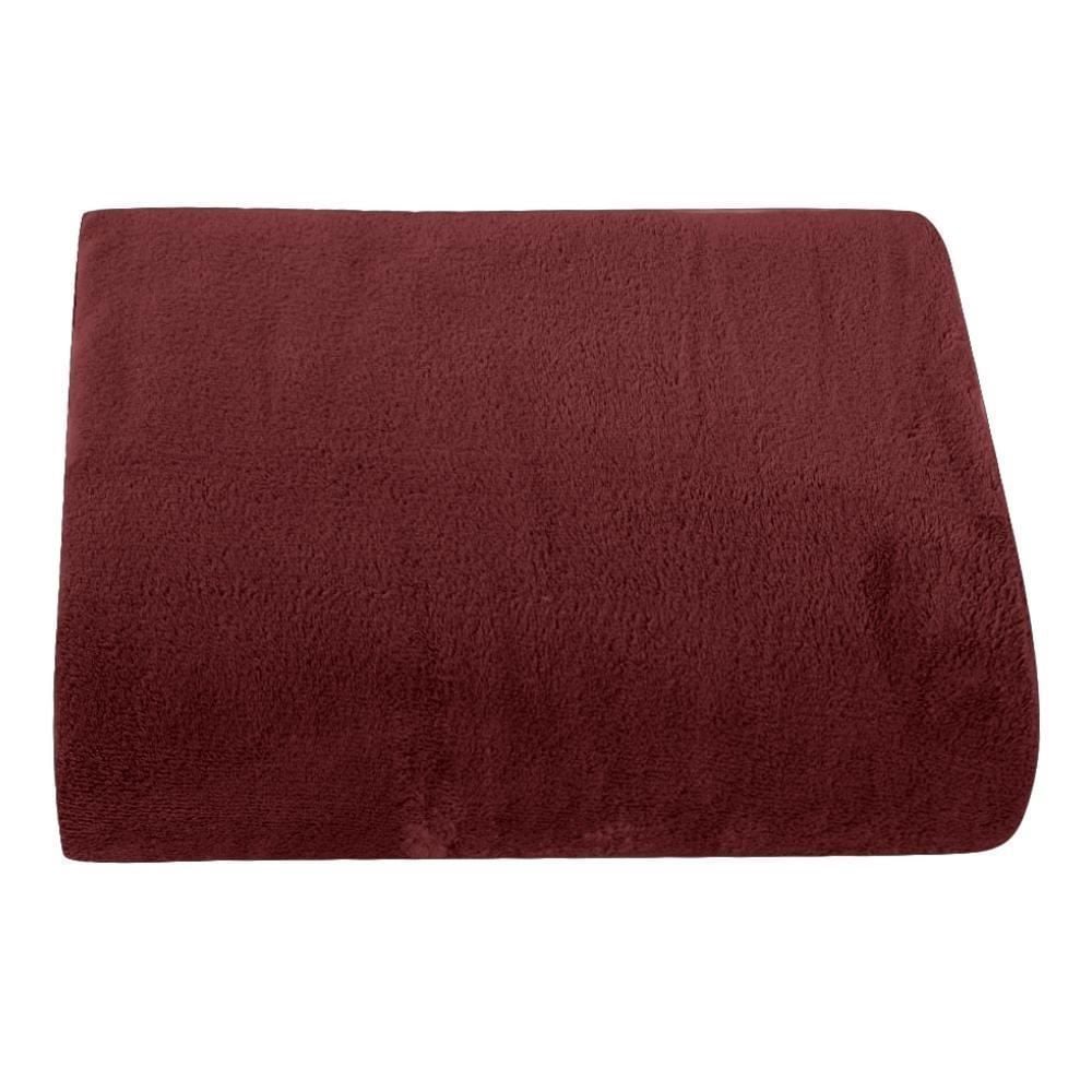 Cobertor Casal Microfibra Liso Paris Havan Casa - Bloodstone