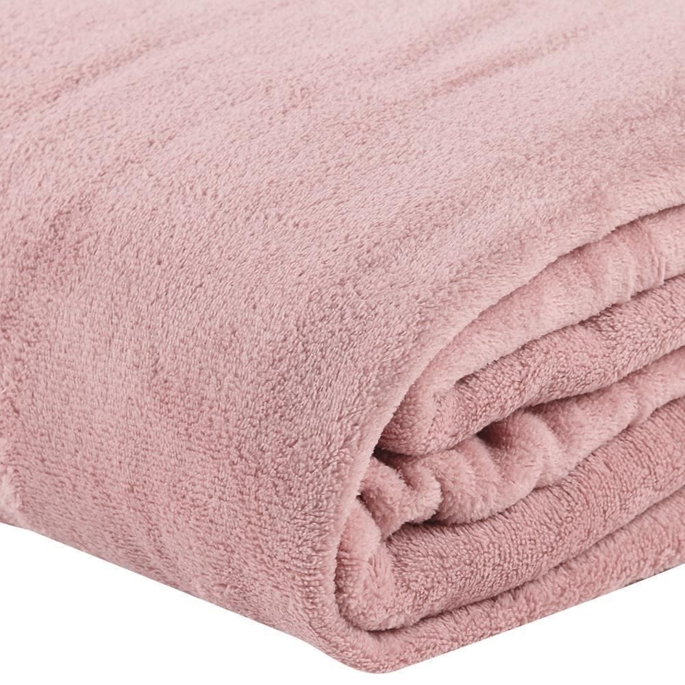 Cobertor Casal Microfibra Liso Paris Havan Casa - Rose