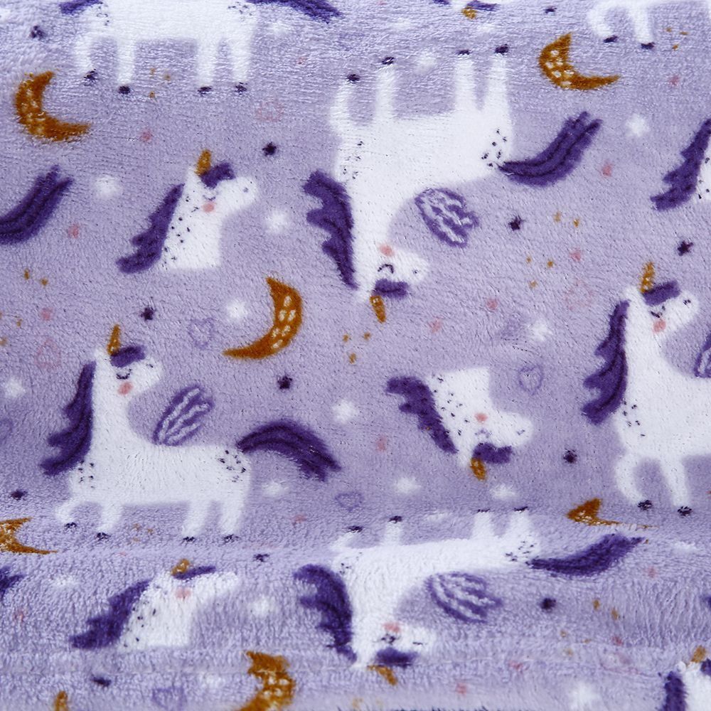 Cobertor Infantil 100% Poliéster Estampado Havan Casa - Unicórnio Lilás 