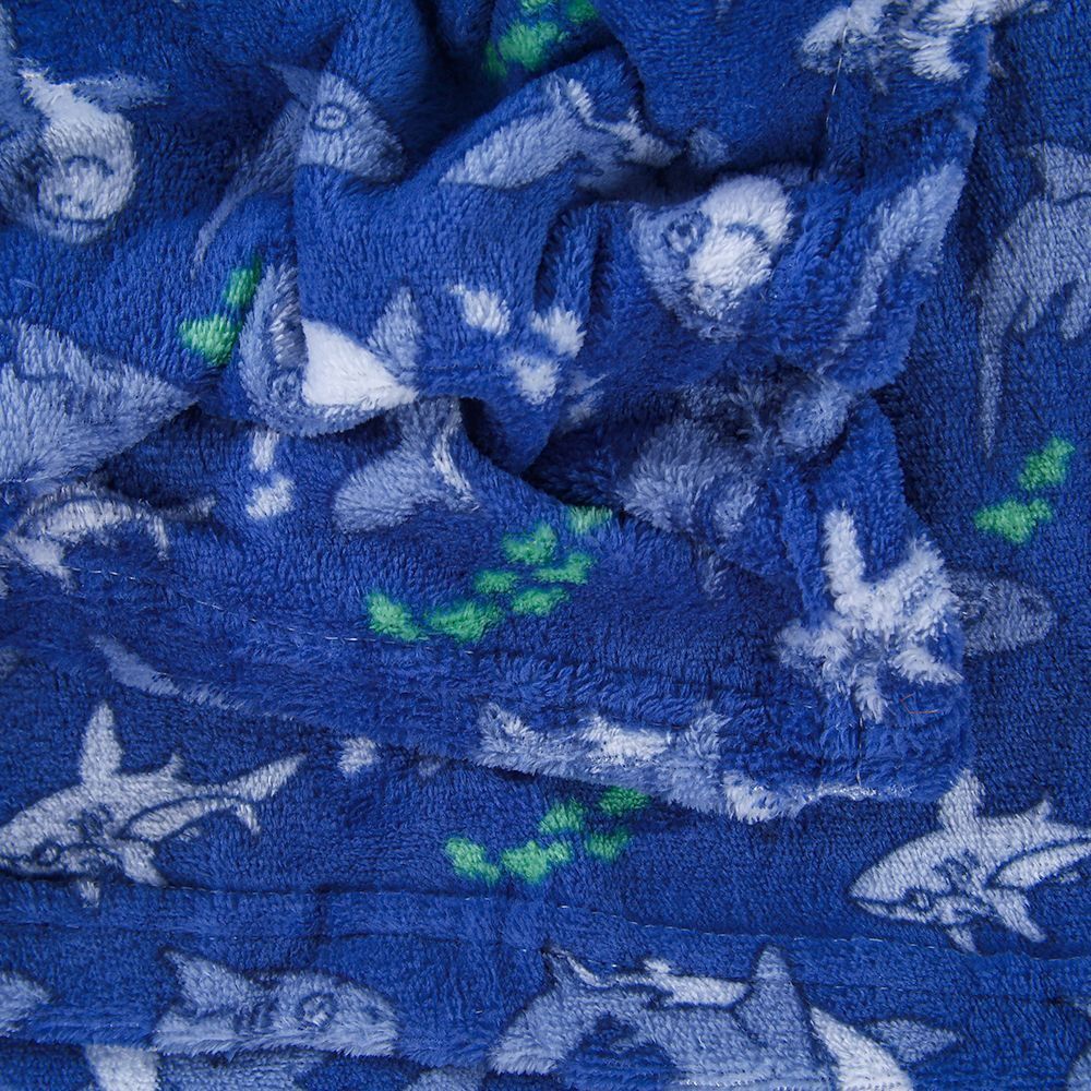 Cobertor Infantil 100% Poliéster Estampado Havan Casa - Tubarão Azul 