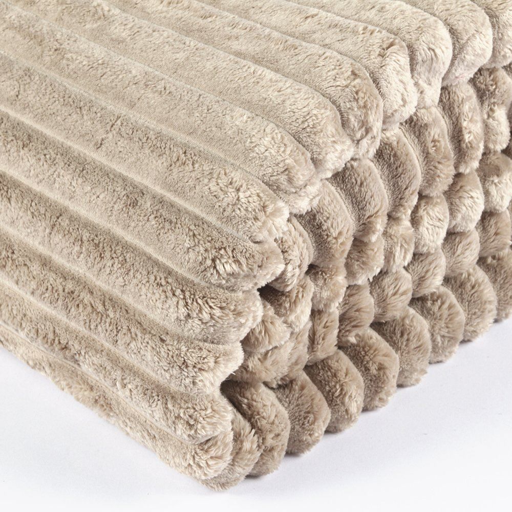 Cobertor King 100% Poliéster Premier Canelado Havan Casa - Bege