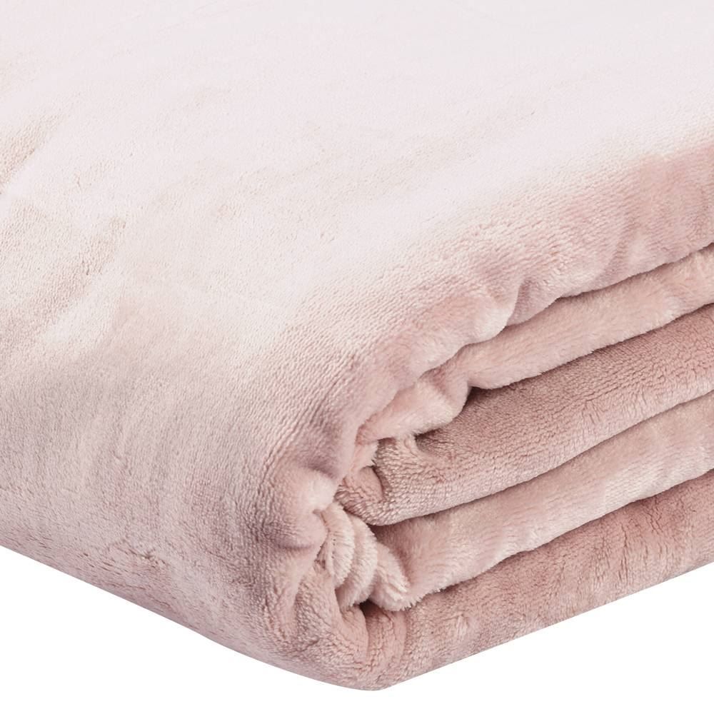 Cobertor King 100% Poliéster Premier Havan Casa - Rosa Pálido