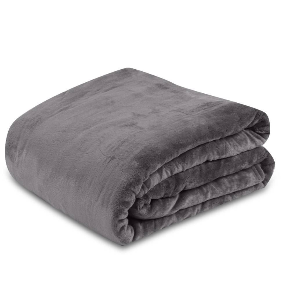 Cobertor King 100% Poliéster Premier Havan Casa - Cinza Urbano