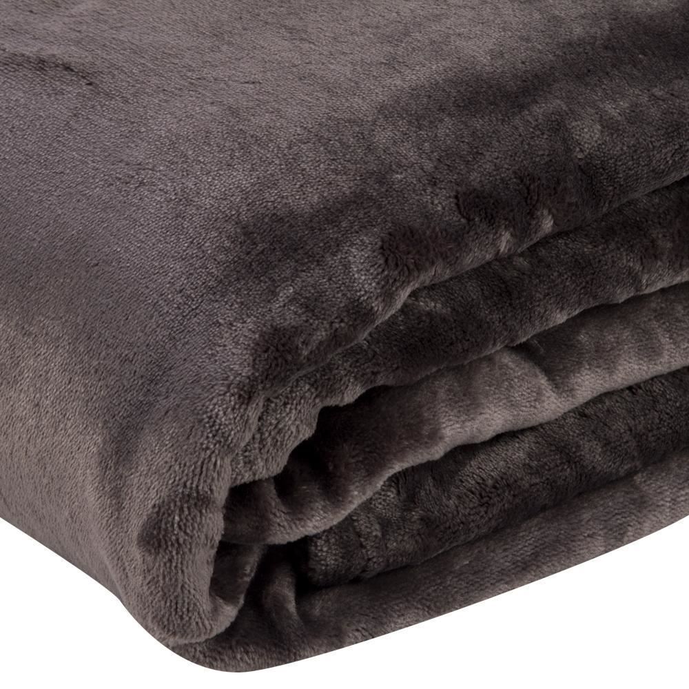 Cobertor King Microfibra Velour Neo Clássico Camesa - Marrom Escuro 