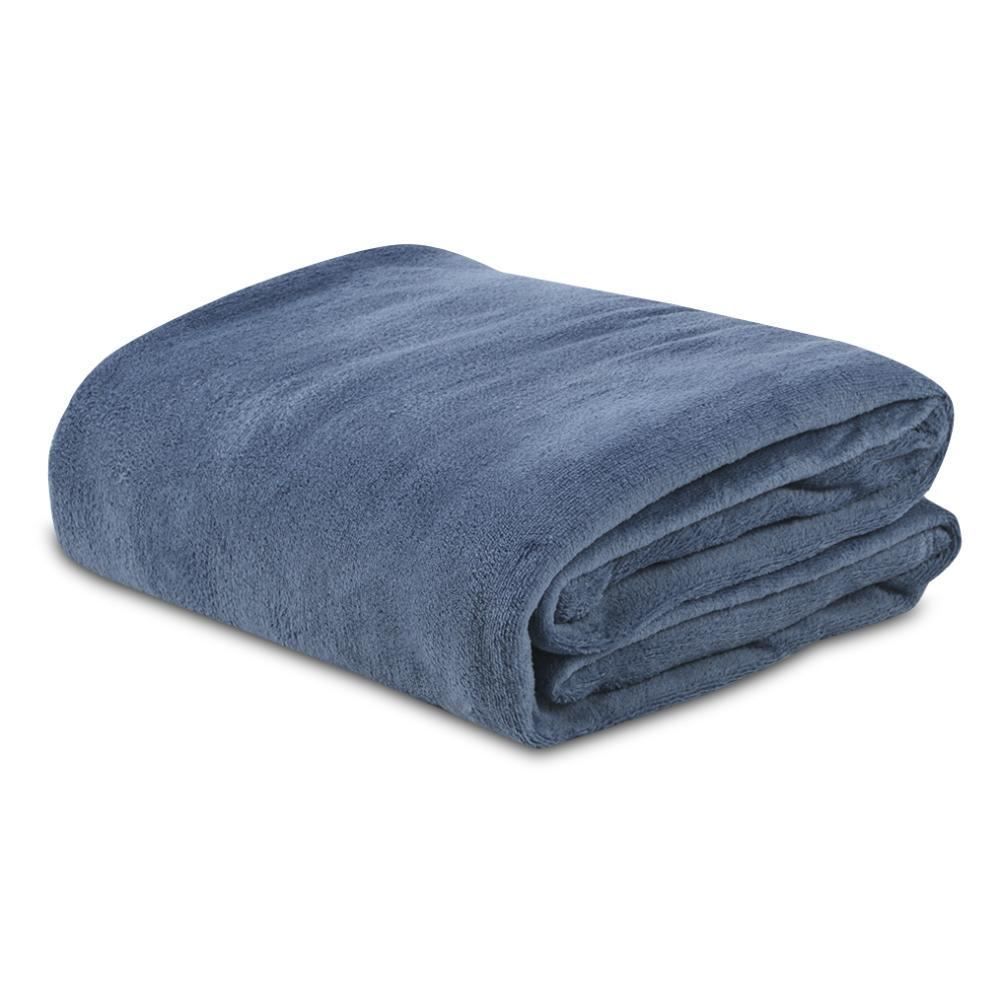 Cobertor Casal Microfibra Liso Paris Havan Casa 1 Pç - Azul Marfim 