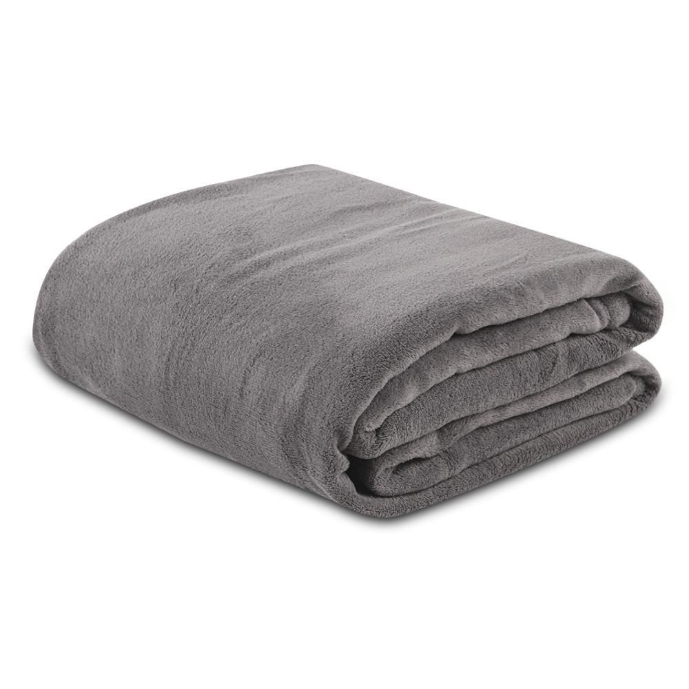 Cobertor Casal Microfibra Liso Paris Havan Casa 1 Pç - Cinza Urbano